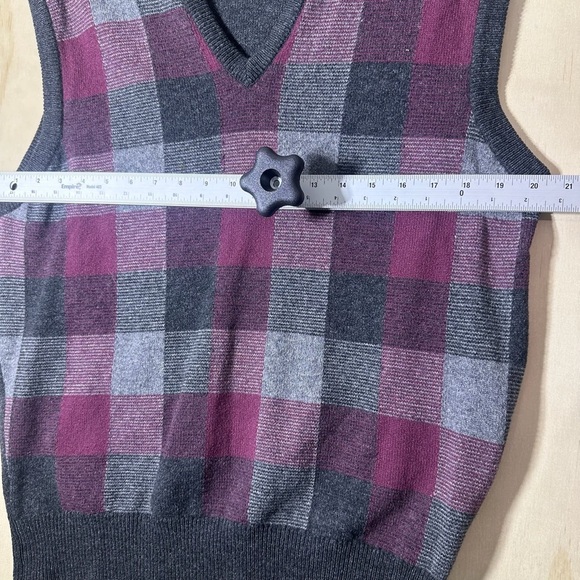 Vintage Jonathan Bach Sweater Vest 100% Pure Lambs Wool Men’s Size 42 - Picture 5 of 9